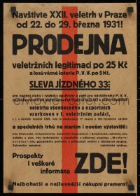 3g542 PRODEJNA 13x18 Czech special poster 1931 go to the trade fair held in March!
