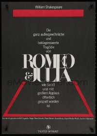 3g385 ROMEO & JULIA 23x32 East German stage poster 1981 William Shakespeare, Haberecht!