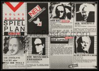 3g392 SPIELPLAN VOLKSBUHNE 2-sided 23x32 East German stage poster 1980 Shakespeare's Twelfth Night!