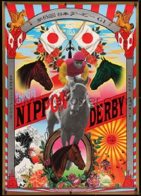3g572 TADANORI YOKOO 29x41 Japanese special poster 1998 the 65th Nippon Derby, horse racing image!