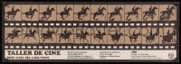 3g573 TALLER DE CINE 13x36 Mexican special poster 1970s cool film strip art of horse in motion!