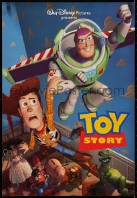 3g577 TOY STORY 19x27 special poster 1995 Disney & Pixar cartoon, images of Buzz, Woody & cast!