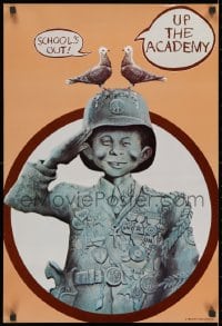3g580 UP THE ACADEMY 19x28 special poster 1980 MAD Magazine, cool statue art of Alfred E. Newman!
