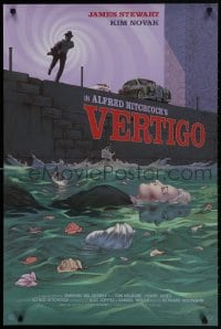 3g075 VERTIGO #24/75 24x36 art print 2016 Alfred Hitchcock classic, artwork by Burton, VIP variant!