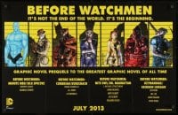 3g587 WATCHMEN 22x34 special poster 2013 cool art of many characters in police lineup!