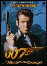 3g162 WORLD IS NOT ENOUGH group of 3 mini posters 1999 Pierce Brosnan as Bond, Richards, Marceau