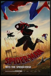 3g913 SPIDER-MAN INTO THE SPIDER-VERSE teaser DS 1sh 2018 Nicolas Cage in title role, Steinfeld!