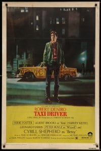 3g941 TAXI DRIVER 1sh 1976 classic Peellaert art of Robert De Niro, directed by Martin Scorsese!