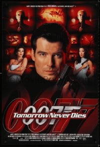 3g948 TOMORROW NEVER DIES 1sh 1997 Pierce Brosnan as Bond, Michelle Yeoh, sexy Teri Hatcher!