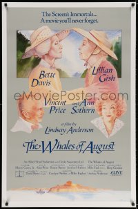 3g978 WHALES OF AUGUST 1sh 1987 c/u of elderly Bette Davis & Lillian Gish by Philip Castle!