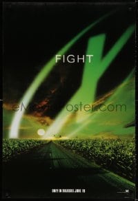 3g993 X-FILES style A teaser DS 1sh 1998 David Duchovny, Gillian Anderson, Fight the Future!