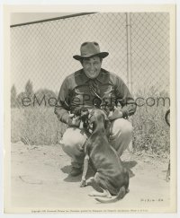 3h093 ANDY DEVINE 8.25x9.75 still key book 1939 smiling with his dog at Van Nuys California ranch!