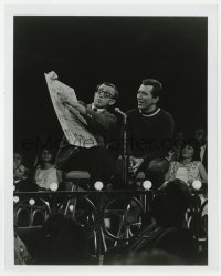 3h094 ANDY WILLIAMS SHOW TV 8x10 still 1965 he's on stage with special guest Woody Allen!
