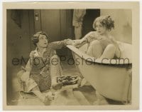 3h159 BRIGHT LIGHTS 8x10.25 still 1925 Lilyan Tashman helps naked Pauline Stark in bathtub!