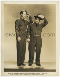 3h163 BUCK PRIVATES 8x10.25 still 1941 portrait of Bud Abbott & Lou Costello saluting in uniform!