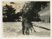 3h171 CALL OF THE WILD 8x10 key book still 1935 Jack Oakie with huge Great Dane dog in the snow!
