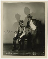 3h192 CHECK & DOUBLE CHECK 8.25x10 still 1930 great portrait of Amos & Andy with shadows behind!