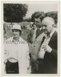 3h351 GIGI candid 8x10 still 1958 Leslie Caron on set with husband Peter Hall & producer Freed!