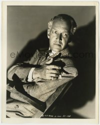 3h426 I AM THE LAW 8x10 key book still 1938 great portrait of Otto Kruger smoking cigar by Schafer!