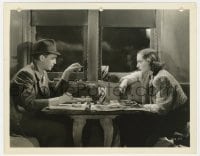 3h569 LOVE ON THE RUN 8x10 still 1936 c/u of Joan Crawford glaring at Franchot Tone across table!