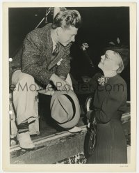 3h626 MICKEY ROONEY 8x10.25 still 1939 on Andy Hardy set visited by his mother at MGM studios!