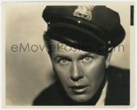 3h651 MURDER BY THE CLOCK 8x10 still 1931 super close portrait of cop Regis Toomey by Richee!
