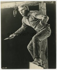 3h666 NEVADA SMITH 8x10 still 1966 great close image of Steve McQueen with knife used on posters!