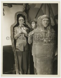 3h674 NITWITS 8x10.25 still 1935 Bert Wheeler & Robert Woolsey with Egyptian sarcophagus!