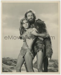 3h691 ONE MILLION YEARS B.C. 8.25x10 still 1966 c/u of sexy Raquel Welch & caveman John Richardson!