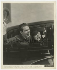 3h735 PRINCESS COMES ACROSS 8.25x10 still 1936 Fred MacMurray & Carole Lombard laughing in car!