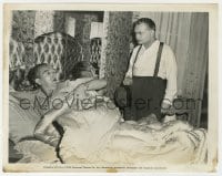 3h803 SCARLET STREET candid 8x10 still 1945 Robinson watches Fritz Lang impersonate Bennett in bed!