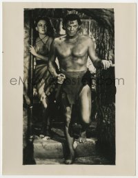 3h869 TARZAN TRIUMPHS 6.5x8.5 still 1943 sexy Frances Gifford is Johnny Weissmuller's new woman!