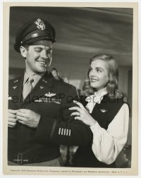 3h987 YOU CAME ALONG 8x10.25 still 1945 c/u of Lizabeth Scott & uniformed Bob Cummings smiling!