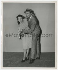 3h990 YOU WERE MEANT FOR ME candid 8x10 still 1948 Dan Dailey dancing w/Jeanne Crain between scenes!