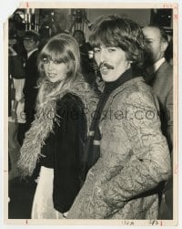 3h345 GEORGE HARRISON/PATTIE BOYD deluxe English 8x10 news photo 1967 at How I Won the War premiere!