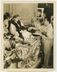 3h174 CAMILLE candid 8x10.25 still 1937 director George Cukor talking to Greta Garbo between scenes!