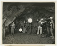 3h863 SYLVIA SCARLETT candid 8x10.25 still 1935 George Cukor films Katharine Hepburn in a cave!