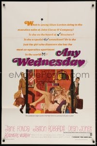 3j042 ANY WEDNESDAY 1sh 1966 sexy Jane Fonda, Jason Robards & Dean Jones by Robert McGinnis!