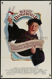 3j056 BACK TO SCHOOL 1sh 1986 Rodney Dangerfield goes to college with his son, great image!