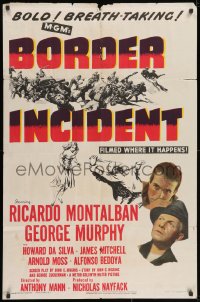3j106 BORDER INCIDENT 1sh 1949 Ricardo Montalban & George Murphy in shame of two nations!