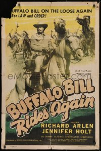 3j120 BUFFALO BILL RIDES AGAIN 1sh 1947 cowboy Richard Arlen, Jennifer Holt