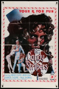 3j132 CANDY STRIPERS 1sh 1978 sexy nurse Amber Hunt, Montana, she is your Rx for fun!