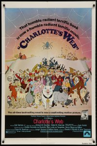 3j144 CHARLOTTE'S WEB 1sh 1973 E.B. White's farm animal cartoon classic!