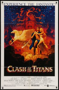3j160 CLASH OF THE TITANS 1sh 1981 Ray Harryhausen, great fantasy art by Greg & Tim Hildebrandt!