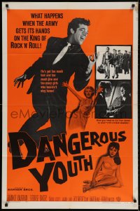 3j190 DANGEROUS YOUTH 1sh 1958 Frankie Vaughn is an Elvis-like star drafted in the Army!