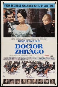 3j227 DOCTOR ZHIVAGO style B 1sh 1965 Omar Sharif, Julie Christie, top cast, Lean English epic!