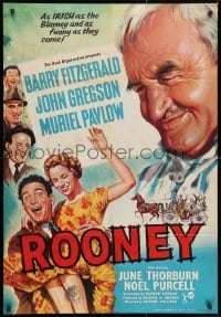 3j752 ROONEY English 1sh 1958 Barry Fitzgerald, as Irish as the Blarney and as funny as they come!