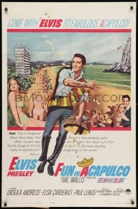 3j322 FUN IN ACAPULCO 1sh 1963 Elvis Presley in fabulous Mexico with sexy Ursula Andress!
