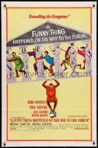 3j323 FUNNY THING HAPPENED ON THE WAY TO THE FORUM 1sh 1966 wacky image of Zero Mostel!
