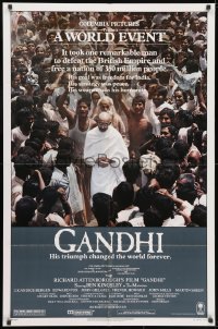 3j327 GANDHI 1sh 1982 Ben Kingsley as The Mahatma, directed by Richard Attenborough!